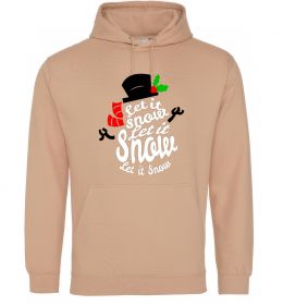 Мужская толстовка (худи) Let it snow сніговик