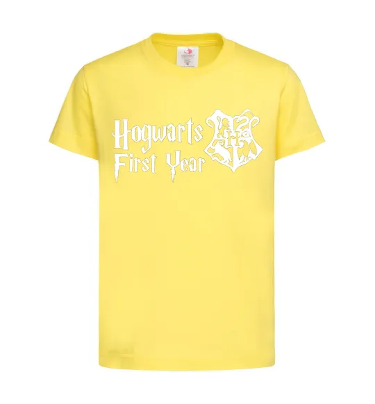 Дитяча футболка Hogwarts first year Лимонний фото