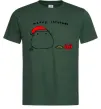 Чоловіча футболка Meowy Christmas Темно-зелений фото