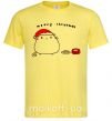 Мужская футболка Meowy Christmas Лимонный фото