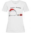 Жіноча футболка Meowy Christmas Білий фото
