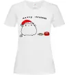 Женская футболка Meowy Christmas Белый фото