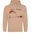 Чоловіча толстовка (худі) Meowy Christmas Пісочний Чоловіча толстовка (худі) Meowy Christmas Пісочний фото