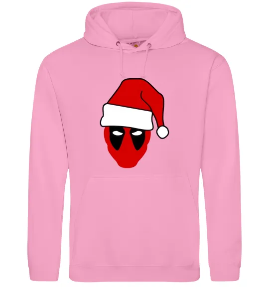 Мужская толстовка (худи) Christmas Deadpool Розовый фото