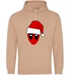 Чоловіча толстовка (худі) Christmas Deadpool Пісочний фото