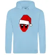 Жіноча толстовка (худі) Christmas Deadpool Блакитний Жіноча толстовка (худі) Christmas Deadpool Блакитний фото