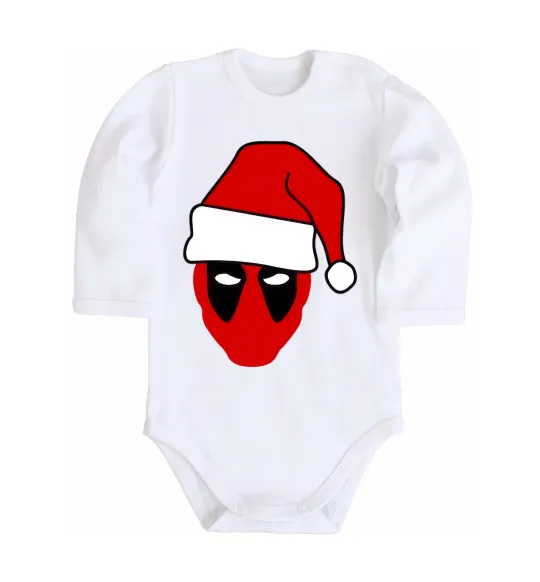 Дитячий бодік Christmas Deadpool Білий фото