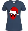 Женская футболка Christmas Deadpool Темно-синий Женская футболка Christmas Deadpool Темно-синий фото