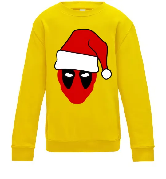 Детский Свитшот Christmas Deadpool Солнечно желтый фото
