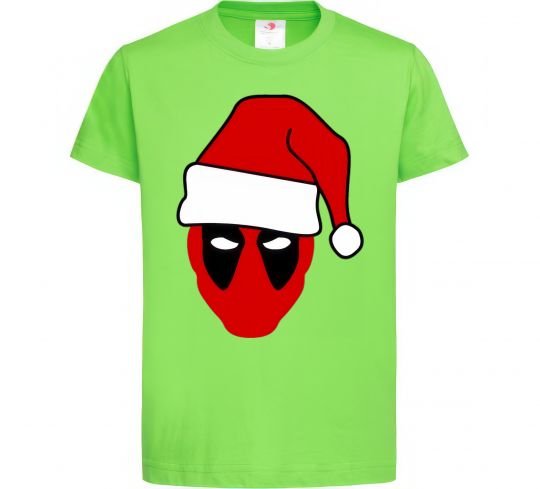 Дитяча футболка Christmas Deadpool Лаймовий фото