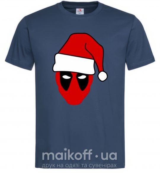 Мужская футболка Christmas Deadpool Темно-синий фото