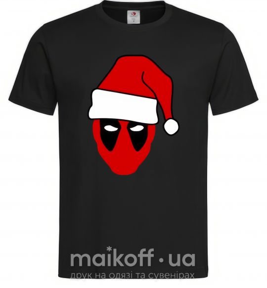 Чоловіча футболка Christmas Deadpool Чорний фото