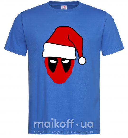 Чоловіча футболка Christmas Deadpool Яскраво-синій фото