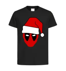 Детская футболка Christmas Deadpool Черный фото