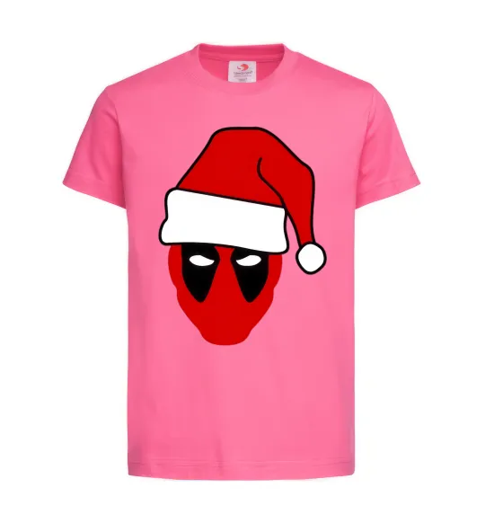 Детская футболка Christmas Deadpool Ярко-розовый фото