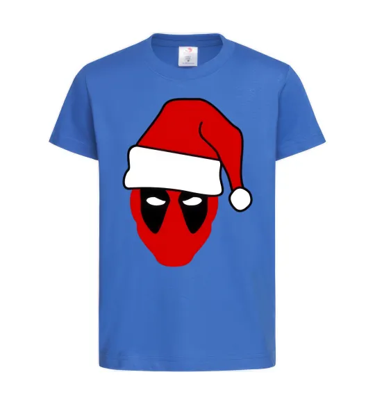 Детская футболка Christmas Deadpool Ярко-синий фото