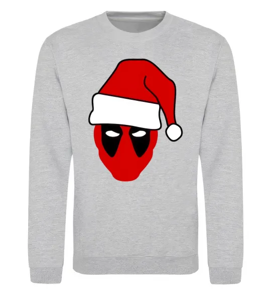 Світшот Christmas Deadpool Сірий меланж фото
