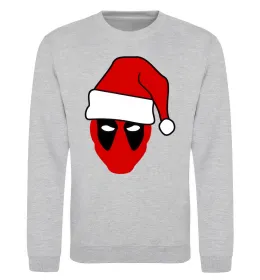 Світшот Christmas Deadpool Сірий меланж фото
