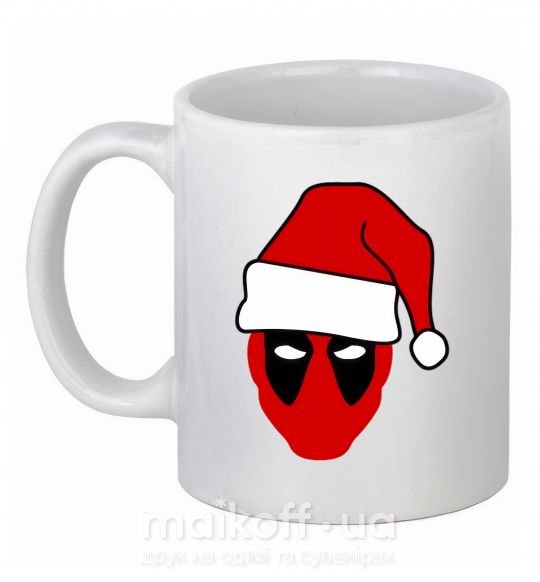 Чашка керамическая Christmas Deadpool Белый фото