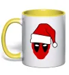 Чашка с цветной ручкой Christmas Deadpool Солнечно желтый Чашка с цветной ручкой Christmas Deadpool Солнечно желтый фото