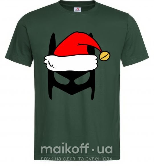 Мужская футболка Christmas batman Темно-зеленый фото