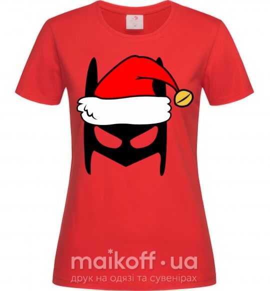Женская футболка Christmas batman Красный фото