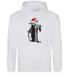 Мужская толстовка (худи) Christmas Yoda Серый меланж фото