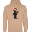 Мужская толстовка (худи) Christmas Yoda Песочный фото