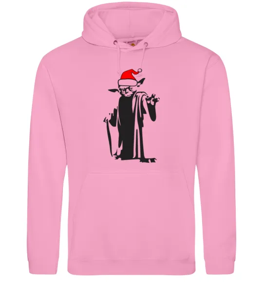 Жіноча толстовка (худі) Christmas Yoda Рожевий фото