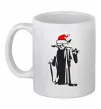 Чашка керамическая Christmas Yoda Белый фото