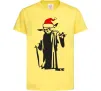 Детская футболка Christmas Yoda Лимонный фото