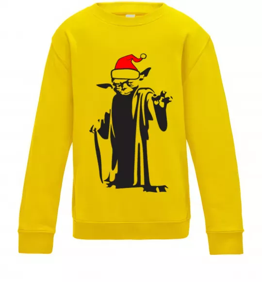 Детский Свитшот Christmas Yoda Солнечно желтый фото