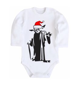 Детский боди Christmas Yoda