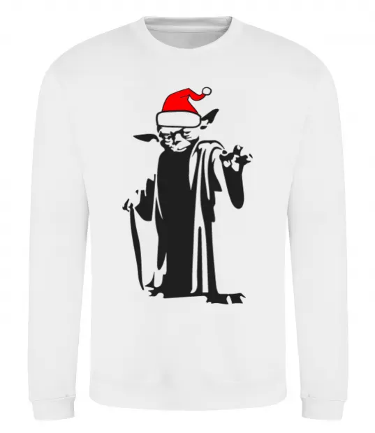 Свитшот Christmas Yoda Белый фото