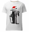Чоловіча преміум футболка Christmas Yoda Білий фото