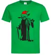 Мужская футболка Christmas Yoda Зеленый фото