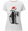 Жіноча преміум футболка Christmas Yoda Білий фото