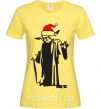 Женская футболка Christmas Yoda Лимонный фото