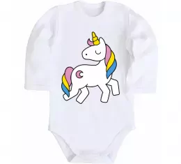 Детский боди Одноріг з зіркою Белый фото