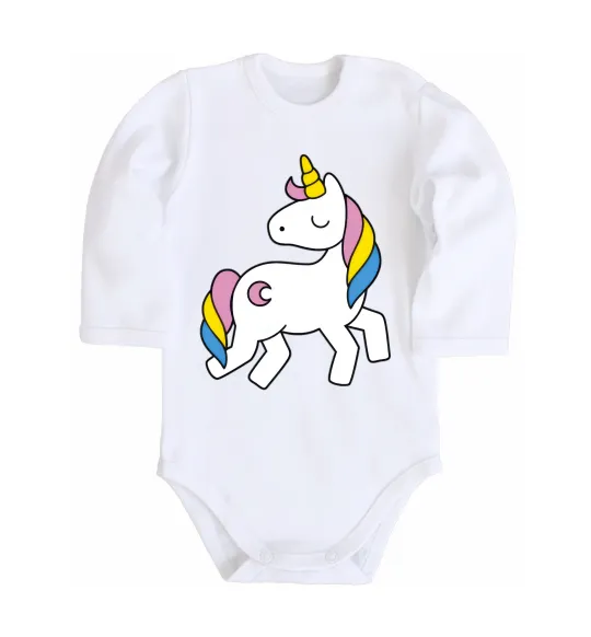 Детский боди Unicorn Белый фото