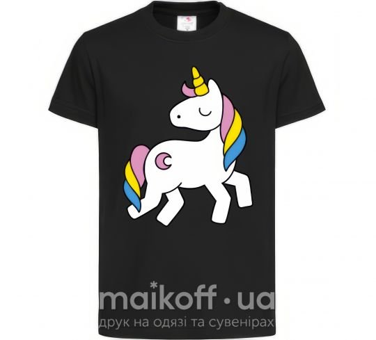 Дитяча футболка Unicorn Чорний фото