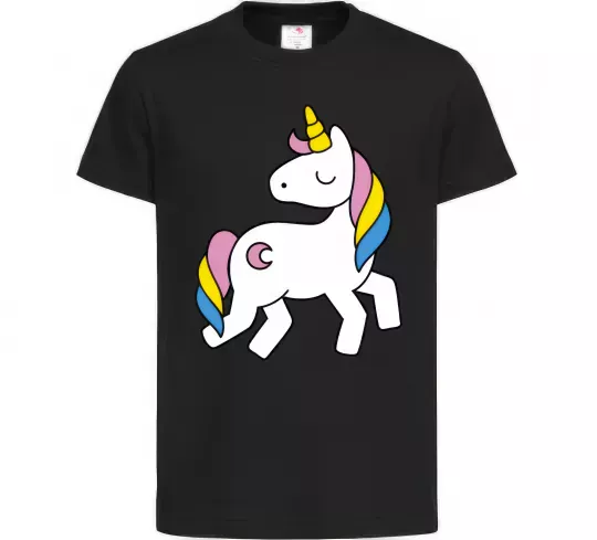Дитяча футболка Unicorn Чорний фото