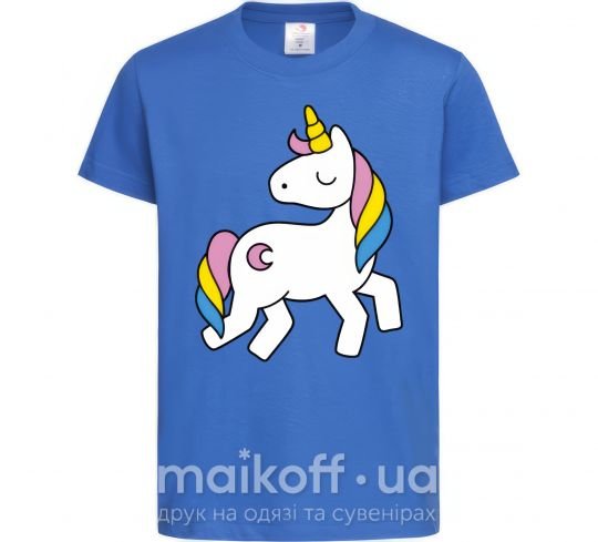 Детская футболка Unicorn Ярко-синий фото