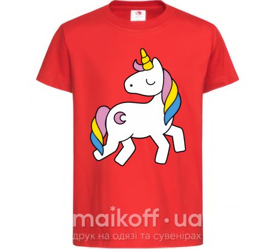 Дитяча футболка Unicorn Червоний фото