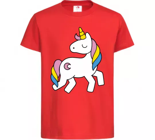 Дитяча футболка Unicorn Червоний фото