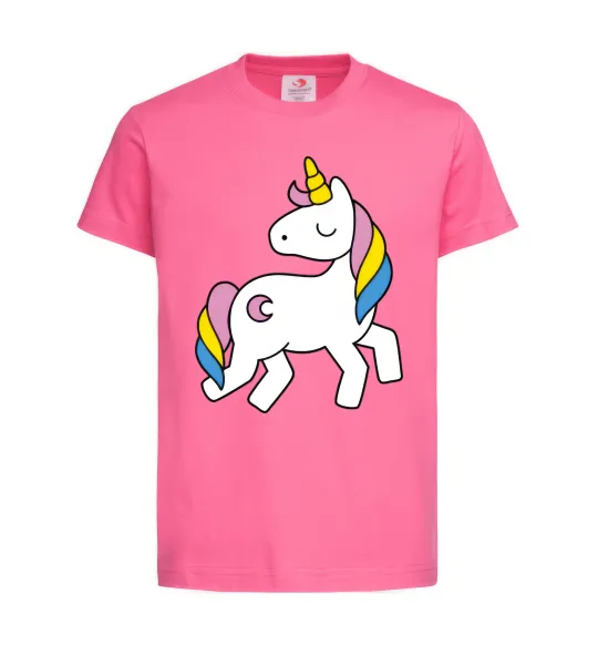 Дитяча футболка Unicorn Яскраво-рожевий фото
