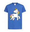 Дитяча футболка Unicorn Яскраво-синій фото