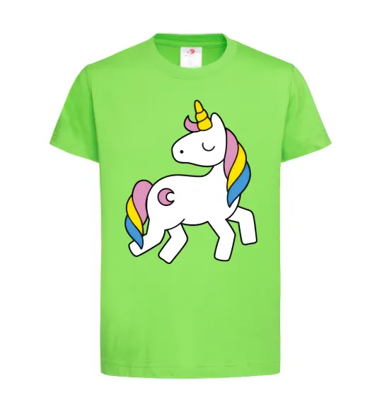 Дитяча футболка Unicorn Лаймовий фото