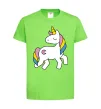 Дитяча футболка Unicorn Лаймовий фото