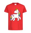 Дитяча футболка Unicorn Червоний фото